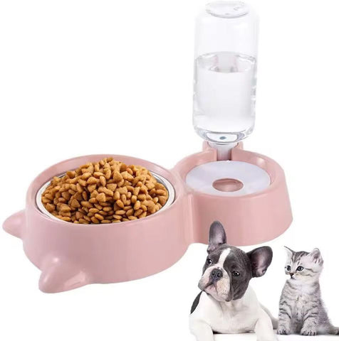 2 in 1 Double Large Bowl – Interactive Pet Feeder, Promotes Healthy Eating & Mental Stimulation, Design for Healthy Eating, Fun Design for Cats & Dogs, Ideal for All Pet Sizes