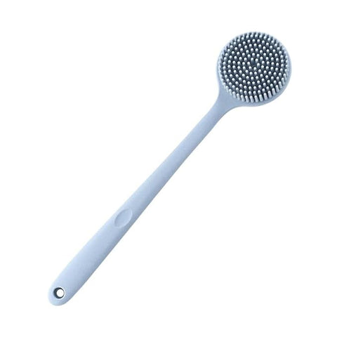 Massage Brush Bathing Brush Practical Back Cleansing Scrubber Silicone Bath Brush Multi-Function Body Long Handle Double-Sided Shower Brush Back Massage Exfoliation Wisp Body Scrub Brush