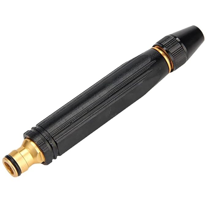 Black Olive High-Pressure Washing Water Gun - Plastic Adjustable 1/2" Hose Pipe Water Spray Gun for Car Wash Bike Washing Brass Jet Water Spray, Nozzle for Garden & Window, High-Pressure Gun