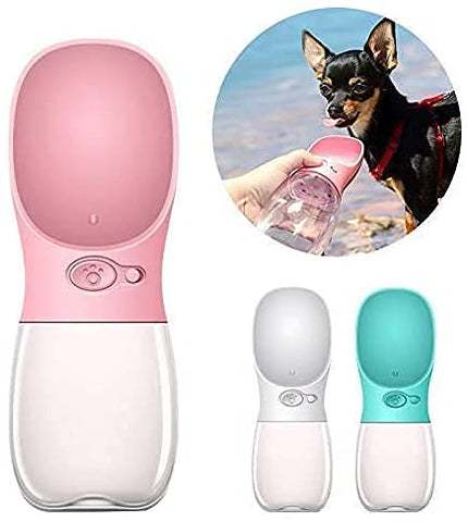 Dog Water Bottle, Leak Proof Portable Puppy Water Dispenser Drinking Feeder Pet Care Cup for Outdoor Walking, Hiking, Travel 350ml