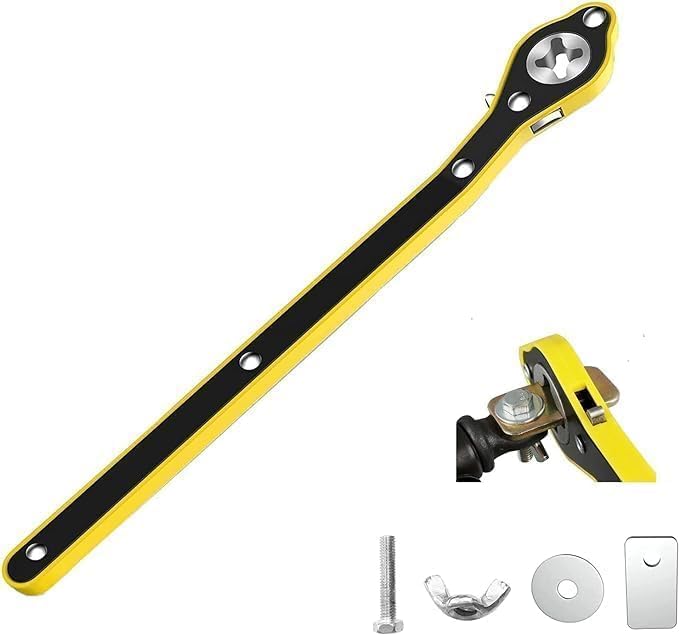 Labor Saving Hand Car Jack Wrench/Wrench/Jack Ratchet Wrench for Car, Long Handle for Scissor Jack, Positive and Reversal Knob Design (Jack Wrench Ratchet)