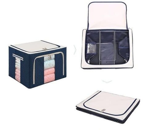 Clothes Storage Bag 66L – Large Capacity, Foldable, Dustproof, Waterproof, Under-Bed Organizer with Zipper & Handles, Ideal for Seasonal Clothing, Home, College, Travel, Moving, and More