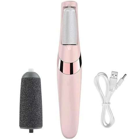 Pedicure Tool Cordless Rechargeable Callus Dead Skin Remover Polishing Wand with Roller Heads Flawless Pedi Electronic Pedicure Tool Callus Dead Skin Remover