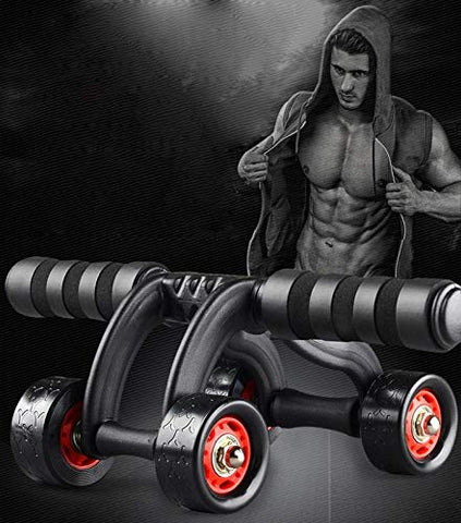 4-Wheel Ab Roller for Core Workout, Abdominal Exercise Equipment for Strength and Toning
