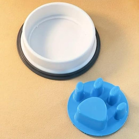 Slow Feeder Bowl Slow Feeder Dog Bowl Fun Feeder No Chocking Slow Polypropylene Feeder Bloat Stop Food Water Bowl for Dog Cat with Funny Pattern
