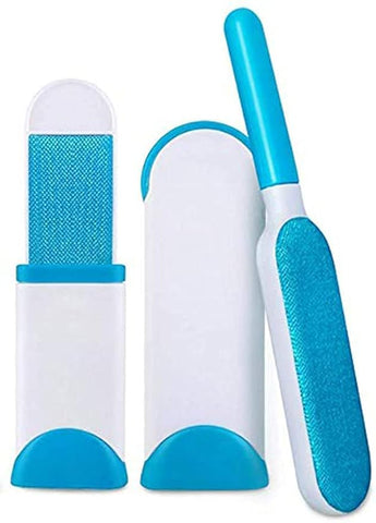 Pet Hair Remover with Self-Cleaning Base - Reusable & Portable Pet Hair Remover Brush for Clothes, Furniture, and Car | No Sticky Paper, Easy-to-Use, Lightweight