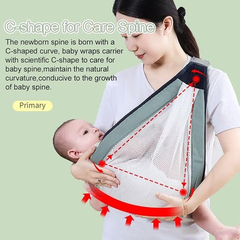 Baby Wraps Carrier Belt, Adjustable Baby Sling Belt with Thick Shoulder Straps, Baby Outdoor Care Accessories