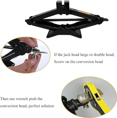 Labor Saving Hand Car Jack Wrench/Wrench/Jack Ratchet Wrench for Car, Long Handle for Scissor Jack, Positive and Reversal Knob Design (Jack Wrench Ratchet)