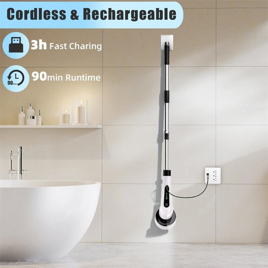 9 in 1 Electric Spin Scrubber – Cordless Electric Cleaning Brush for Home & Bathroom