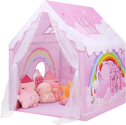 Light Weight Kids Play Tent House for 3-8 Year Old Kids Girls and Boys (1-Rainbow)