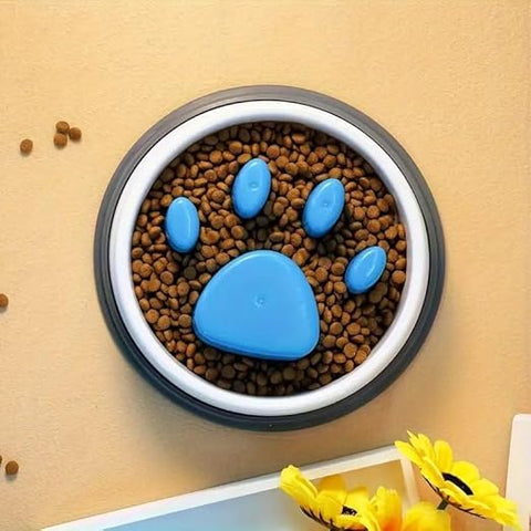 Slow Feeder Bowl Slow Feeder Dog Bowl Fun Feeder No Chocking Slow Polypropylene Feeder Bloat Stop Food Water Bowl for Dog Cat with Funny Pattern
