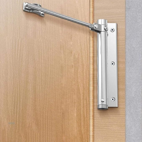 Automatic Door Closer,Spring Door Closer,Adjustable Spring Storm Door Closer, Heavy Duty Safety Spring Door Closer with Allen Key and Screws for Residential Commercial, Soft Closing Door (1)