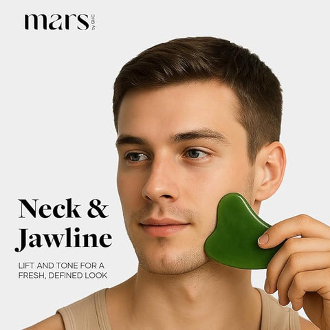 Jade Roller & Gua Sha Set – Natural Green Jade Facial Massager for Anti-Aging, Skin Care, and Muscle Relaxation – Face Roller Tool for Neck, Eyes & Wrinkle Reduction