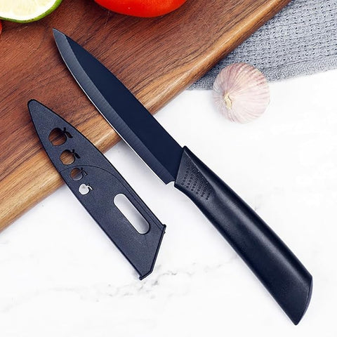 Stainless Steel 3 Pieces Professional Kitchen Knife Set/Meat Knife/Chef Knife with Non-Slip Handle Sharp Manual Sharpening for Home Kitchen & Restaurant(Black)