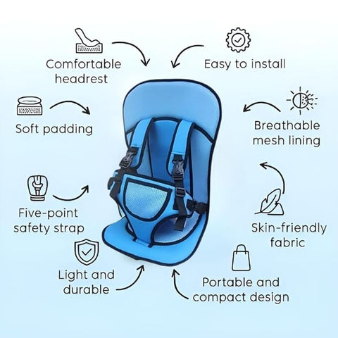 Car Seat for Baby | Cup Holder 9 Months - 12 Years, European Safety Certified - Adjustable Headrest & Comfy Soft Washable Cushion | Comfortable in Bumpy Rides 5 Point Harness