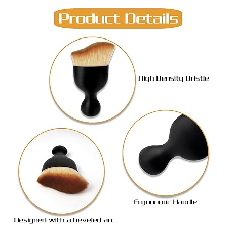 Car Dust Removal Mini Brush, Soft Hair Car Interior Cleaning Brush, Curved Design Dirt Remover for Dashboard, AC Vents & Seats