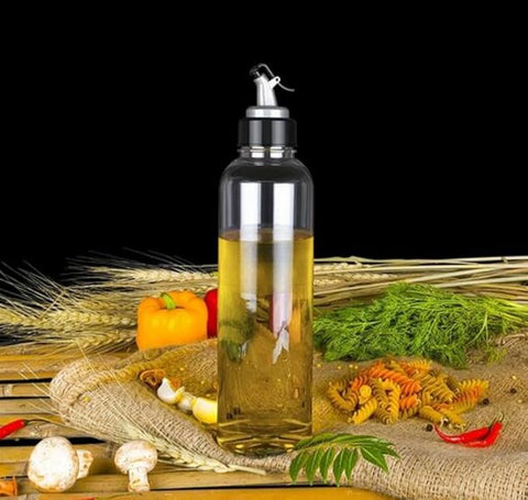 1000 ML Plastic Oil Dispenser Set of 2 Transparent Cooking Oil Pourer for Kitchen Leakproof Sauce Vinegar Liquid Dispenser