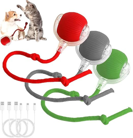 Cat Dancing Ball Pet Dog Cat Toys for Indoor Cats Fast Rolling on Carpet,360° Smart Automatic Rolling Pet Ball, (Multicolor-1 PCS)