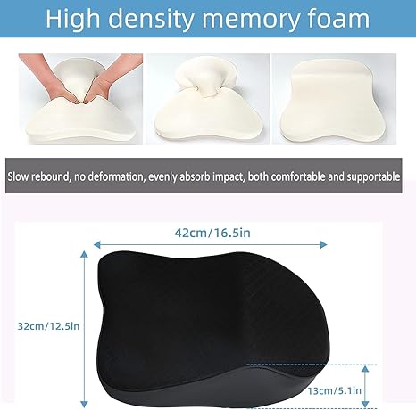 Car Neck Rest Pillow | 2 Years Warranty | Memory Foam Neck Pillow for Car, Car Seat Head Rest Cushion for Neck & Cervical Support - Relieves Pain (Large, Black, Pack of 1)