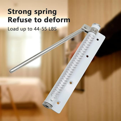 Automatic Door Closer,Spring Door Closer,Adjustable Spring Storm Door Closer, Heavy Duty Safety Spring Door Closer with Allen Key and Screws for Residential Commercial, Soft Closing Door (1)
