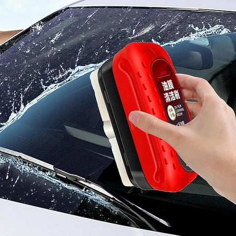 Automotive (Pack of 2) Oil Film Cleaning Brush, Glass Cleaning Board, Car Glass Oil Film Removal Cleaner, Powerful Windshield Cleaner & Remover, Enhance Visual Effect of Windshield