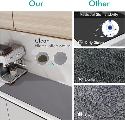 Kitchen Utensil Dish Drying Mat | Quick Dry Water Absorbent mat | Placemat for Dish Drying with Non-Slip Rubber Backed | Super Draining Mat for Kitchen (1)