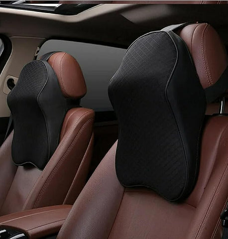 Car Neck Rest Pillow | 2 Years Warranty | Memory Foam Neck Pillow for Car, Car Seat Head Rest Cushion for Neck & Cervical Support - Relieves Pain (Large, Black, Pack of 1)