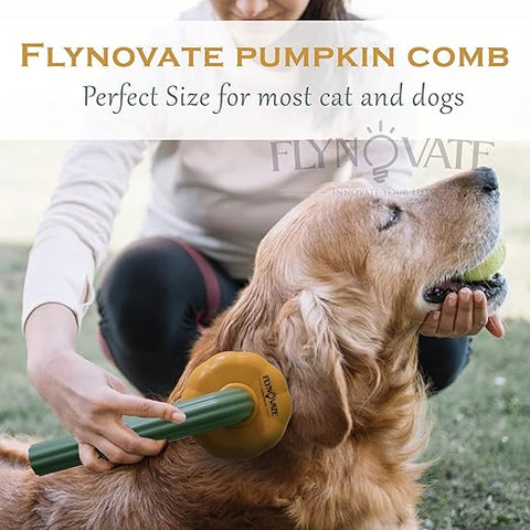 Self Cleaning Dog Comb & Cat Comb - Pet Hair Remover Grooming Comb with Switch & PAIN - FREE Slickers | Deshedding Dog Brush & Cat Brush To Gently Massage The Pets with FREE Bath Brush