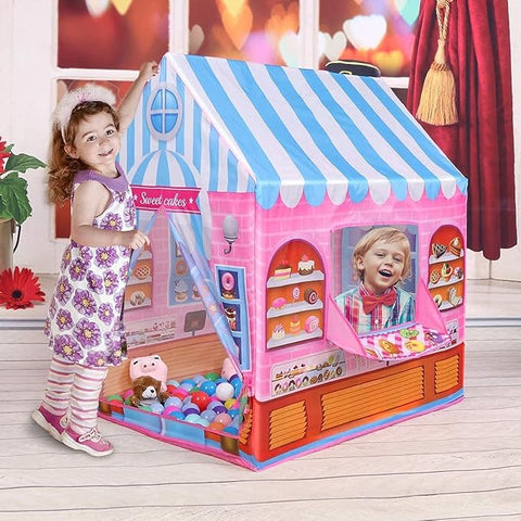 Cream & Candy Shop THIME Tent House for 3 to 8 Years Old Children Light WEIGTH and Waterproof Tent for GIRS and Boys Big Size and Comfortable in Home