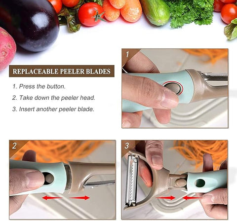 1Pc Set Multipurpose Professional Vegetable Fruit Carrot Peeler Potato slicer shredder kitchen peeler for cabbage vegetables 3in1