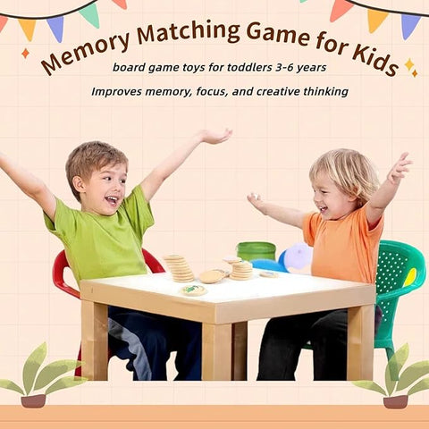 Memory Game for Kids, 24Pcs Wooden Flash Cards for Toddlers Memory Matching, Educational Dinosaur Find Toys Preschooler Early Memory Practice Learning Activities, Gifts for Boys Girls
