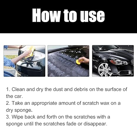 Car Scratch Removal, Car Scratch Remover Paste, Scratch Remover Wax, Paint Scratch Removal, Dent Remover, Rubbing Polish, Black