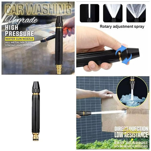 Black Olive High-Pressure Washing Water Gun - Plastic Adjustable 1/2" Hose Pipe Water Spray Gun for Car Wash Bike Washing Brass Jet Water Spray, Nozzle for Garden & Window, High-Pressure Gun
