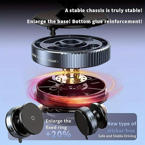 Vaccum Magnetic Phones Holder, Magnetic Car Phone Mount, Hands-Free Suction Cup Phones Holder for Car/Gym/Mirror/Shower, Car Mount Compatible with All Mobile (Extended) (K009)