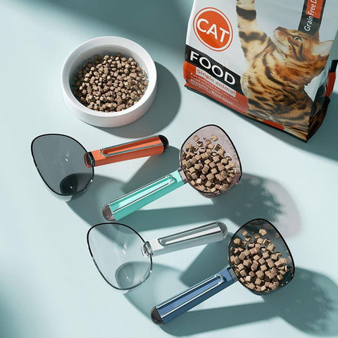 Dog Foods Spoon with Bag Clip Multi Use Pet Food Scooper Other Pets Dogs Cats White | Dishes, Feeders & Fountains