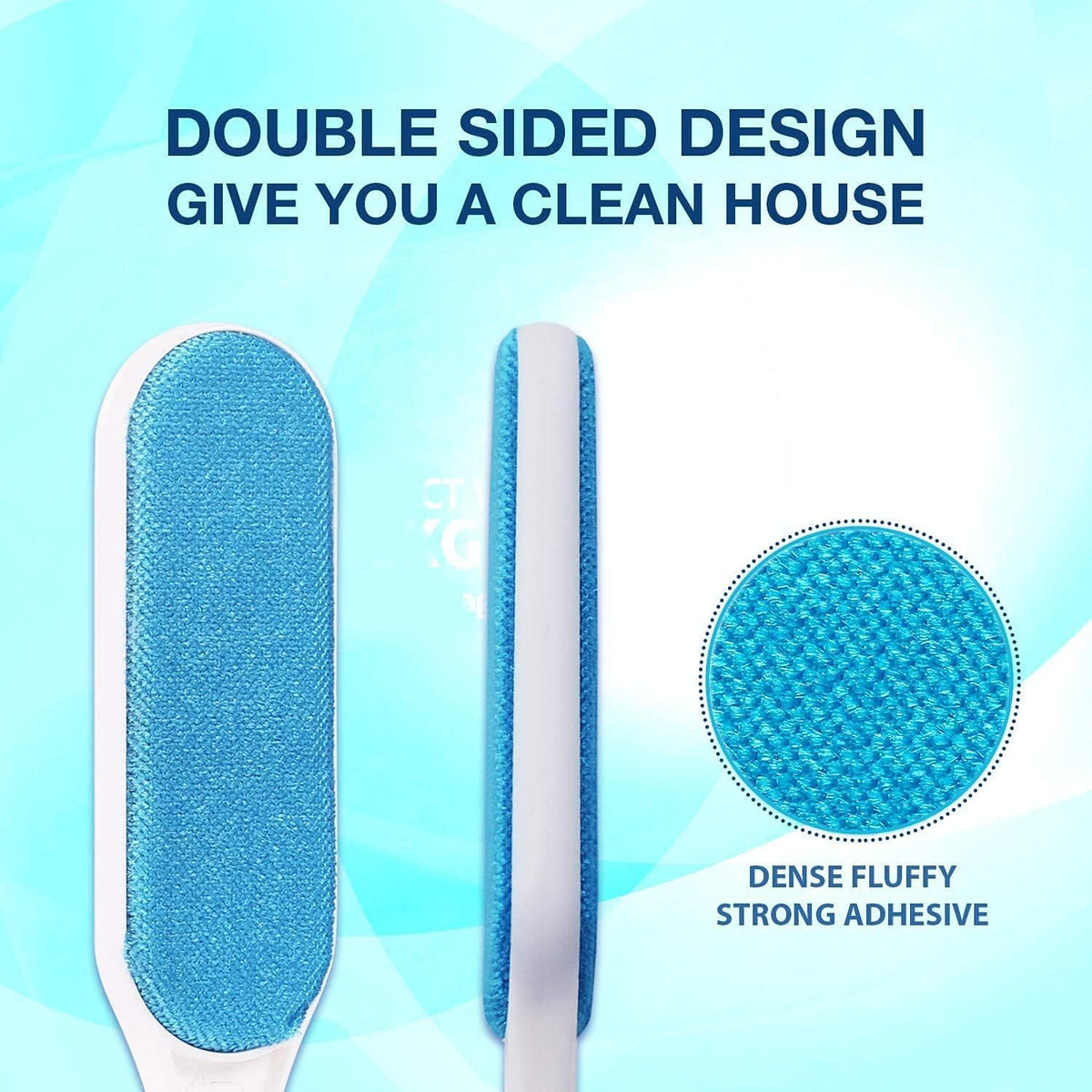 Pet Hair Remover with Self-Cleaning Base - Reusable & Portable Pet Hair Remover Brush for Clothes, Furniture, and Car | No Sticky Paper, Easy-to-Use, Lightweight